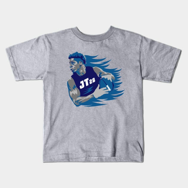 Johnathan Taylor • Indianapolis Colts Kids T-Shirt by Carl Cordes